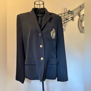 $70 🌲 This Weekend Only Ralph Lauren Dark Blue Blazer with Gold Accents